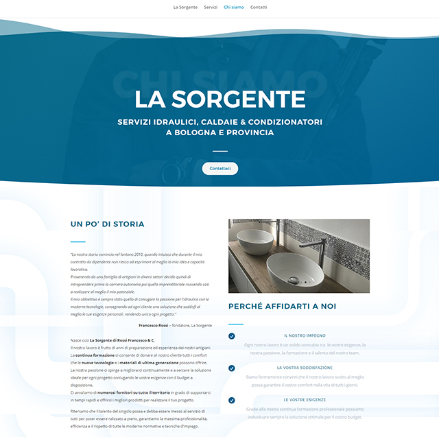 Sito Web Idraulica La Sorgente