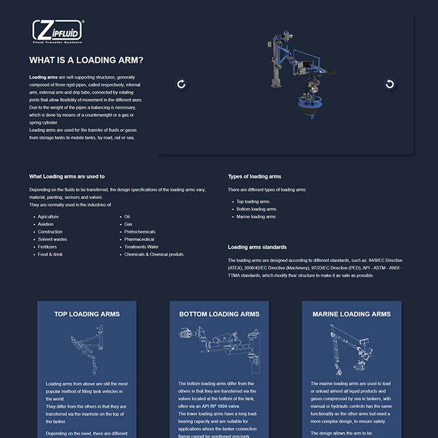 Web Landing Page - Loading Arms